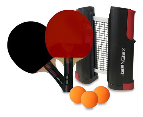 Set Ping Pong Red Instant + 2 Paletas + 3 Pelotas Portatil 