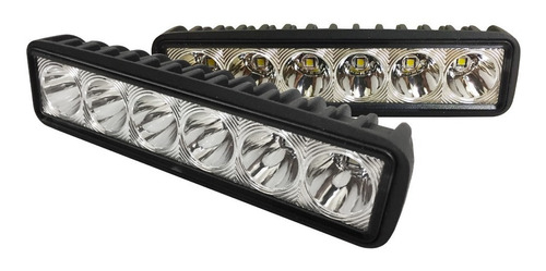 Par Farol Milha Led Slim Regua 18w Bivolt Lancha Jeep Trator