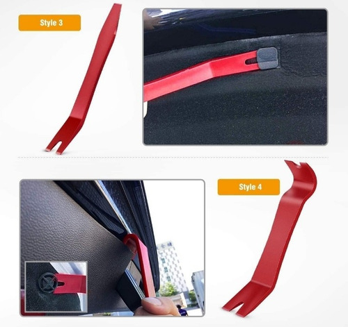 Kit Herramienta Plástica Quita Molduras De Autos