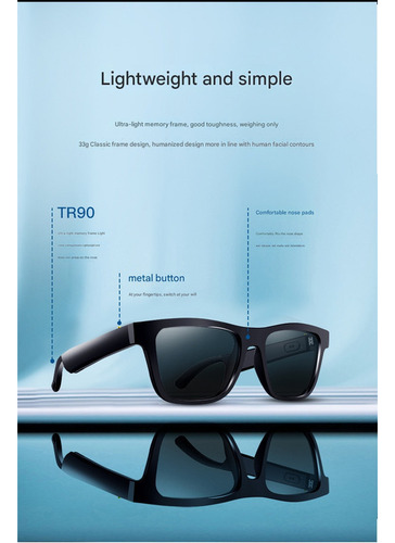 Gafas De Sol Inteligentes Bluetooth 5,0 Micrófono Llamada Hd