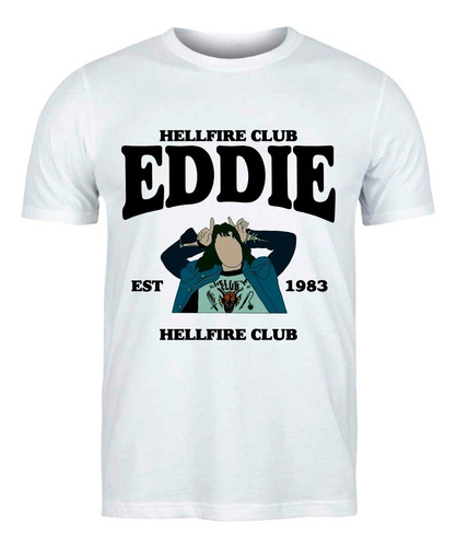 Camiseta Eddie Hellfire Club Stranger Things Retrolive