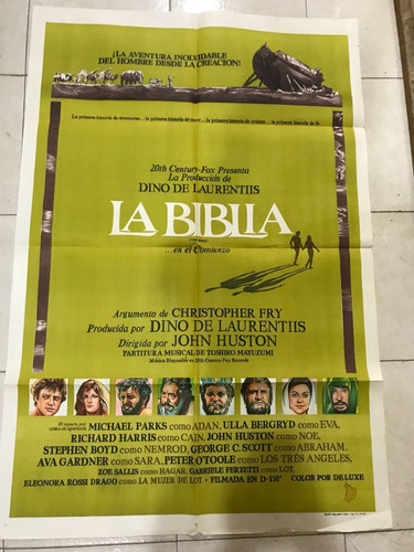 Antiguo Afiche De Cineoriginal-la Biblia-envio 