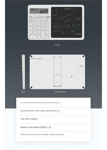 Calculadora Inteligente 2 Em 1 Tablet De Escrita À Mão