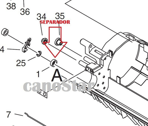 Imagen 4 de 6 de Separadores Reveladora Canon Ir 1019j / 1023 / 1023n /