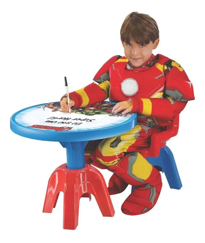 Imagem 1 de 5 de Centro De Atividades Avengers Marvel Mesa Cadeira Lider 2395