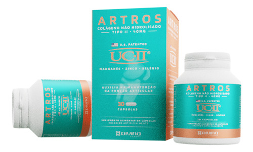 Artros Colageno Ucii 40 Mg Com 90 Capsulas Não Hidrolisado