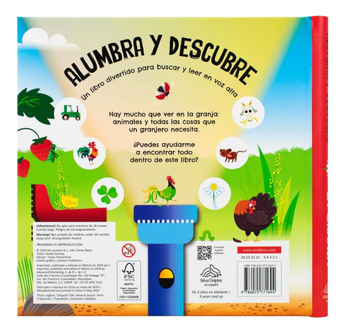 Libro Infantil Interactivo: Alumbra Y Descubre: La Granja