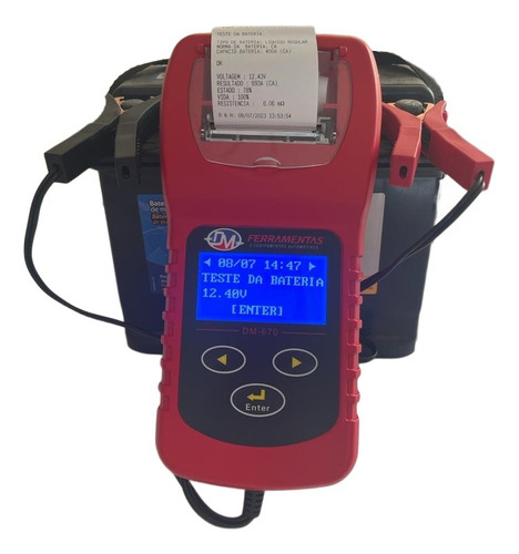 Testador De Bateria Dm-670 Análise Da Bateria Portátil