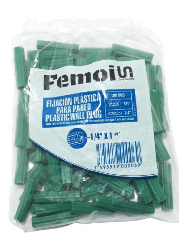 Ramplux Plast 1/4 Verde 100 Undidad     (5037)