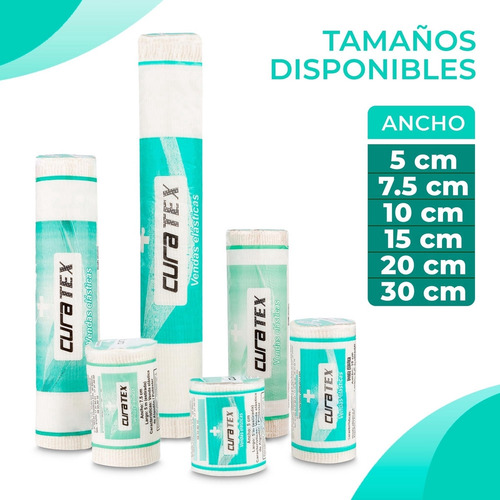 Pack De 24 Vendas Elásticas Quirúrgicas 7.5 Cm Vendaje Tra