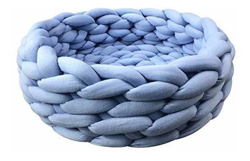 Lucky Monet Cesta De Cama De Punto De Algodón Para Mascotas,