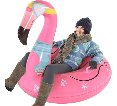 Trineo De Tubo De Nieve Flamenco, Trineo Inflable Gigante De