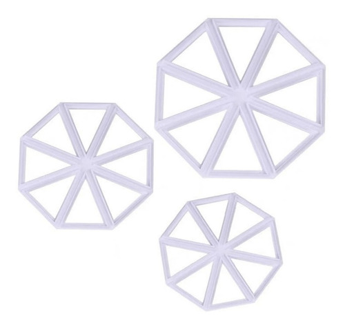 Imagen 5 de 10 de Setx3 Molde Cortante Banderines Fondant Porcelana Belgrano
