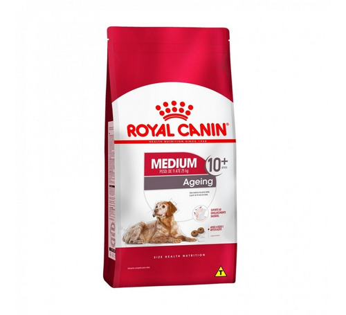 Ração Medium Ageing 10+ Para Cães Idosos 15kg Royal Canin