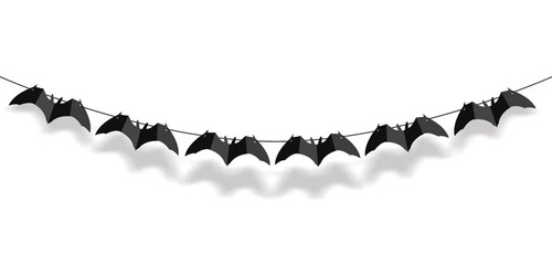 Faixa Decorativa De Papel Morcegos Halloween Cromus