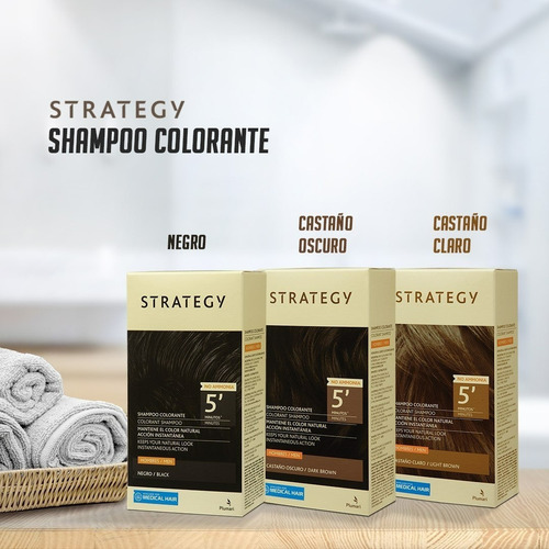 Strategy Shampoo Colorante Rubio Oscuro Efecto Inmediato