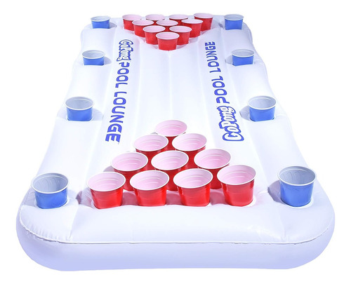 Mesa Inflable De Beer Pong Alberca Guerra De Sexos-6 Pelotas