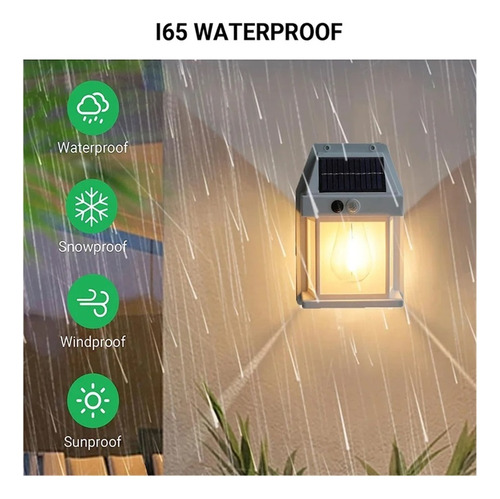 Luz De Pared Solar Luz Seguridad Impermeable Al Aire Libre