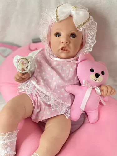 Boneca Bebê Reborn Real Brinquedo Menina