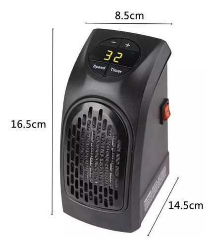 110-220V Outlet de pared Mini calentador de aire eléctrico potente soplador cálido FASTER STOFE STOFE RADIADOR HABITACIÓN 