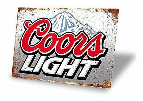 Tinsigns Coors Cerveza Ligera Vintage Barra De Metal Signos 