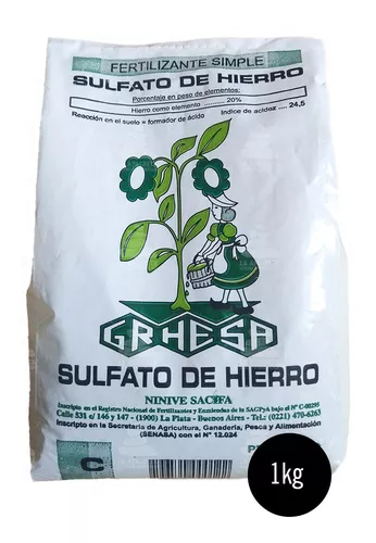 Hierro Sulfato Ferroso De Grhesa 1 Kg Fertilizante Granulado