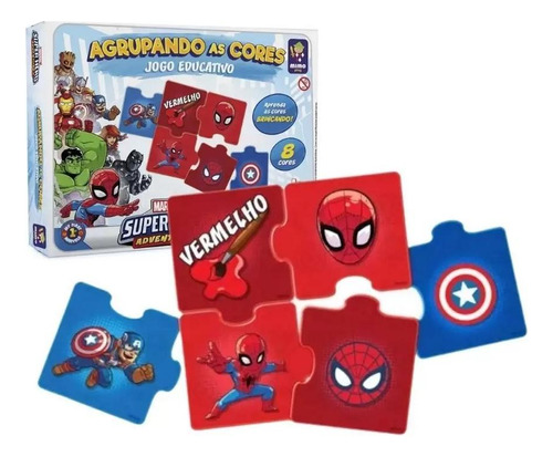 Jogo Educativo Agrupando As Cores Vingadores Disney Mimoplay