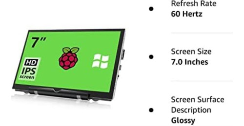 Hamtysan Pantalla Raspberry Pi, Monitor Portátil De 7 Pulgad