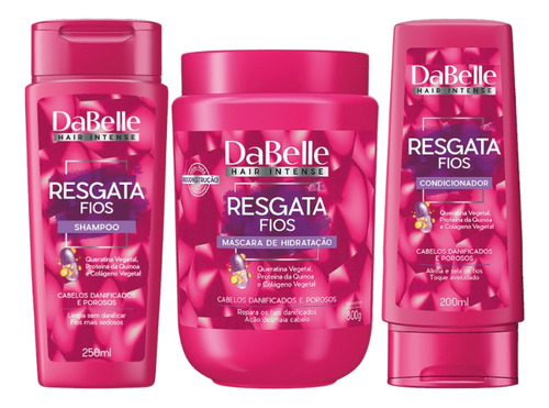 Kit Dabelle Resgata Fios Shampoo+condicionador+mascara