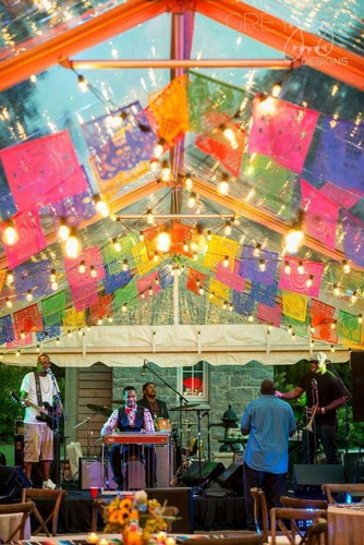 Imagen 4 de 5 de Papel Picado Fiesta Mexicana En Plastico 50m