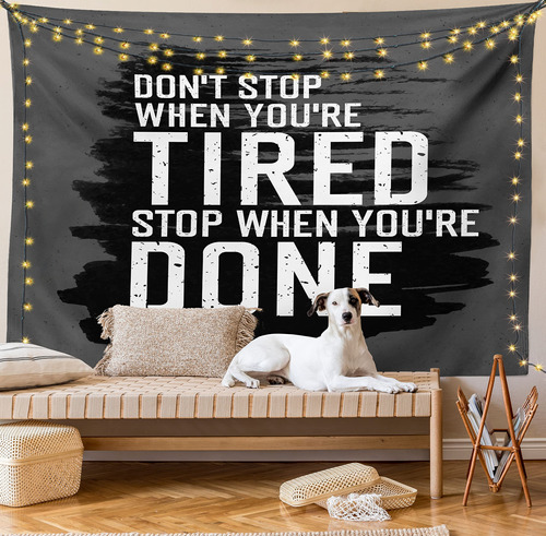 Fitness Tapestry By Ambesonne Motivational Quote Don 't Stop