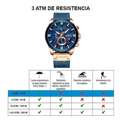 Reloj Casual Para Caballero Curren Cloud En Su Caja Original
