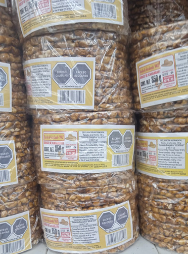 Palanqueta Cacahuate Redonda Poli 8.5 Kg 100 Pz
