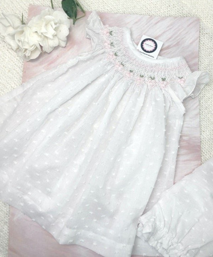 Vestido Plumety Bordado Bebes