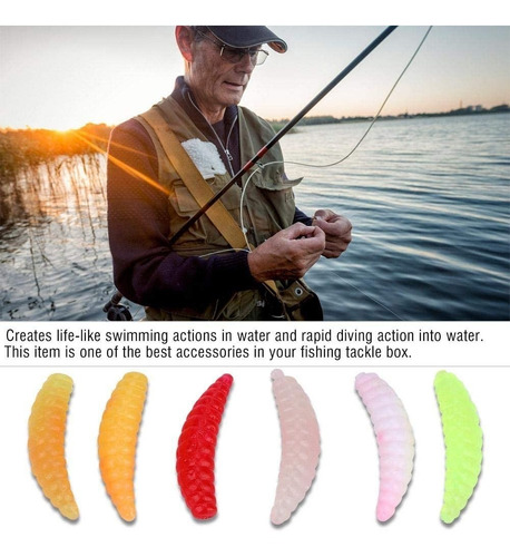 Señuelos Pesca Gusanos Silicona 50 Unidades Ideal Pejerrey