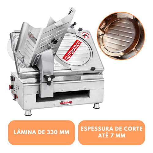 Cortador Frios Automático Lâmina Inox Bm95 Pf Bivolt Bermar