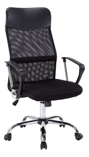 Sillon Mesh Ejecutivo Respaldo Alto Silla Escritorio Baires4 Color Negro
