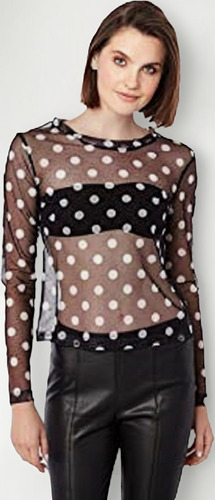 Blusa Transparente Botones Al Frente No Incluye Top Tch-med