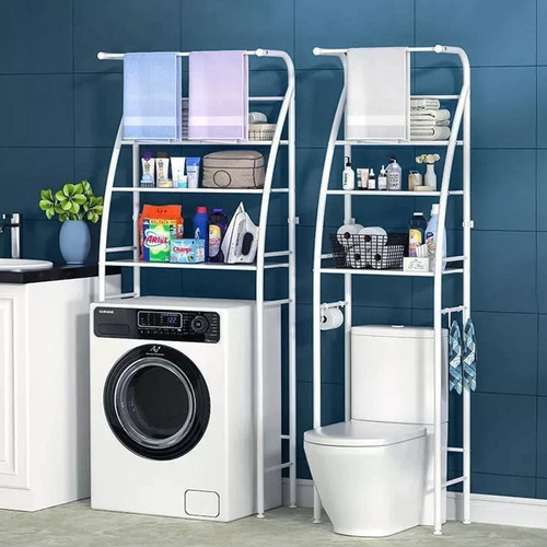 Imagen 4 de 7 de Estanteria Rack Sobre Lavarropas Mueble Organizador Baño Ax®