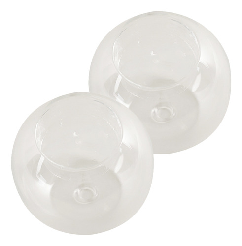 Soporte Redondo Transparente Para Vasos De Vidrio Home, 2 Un