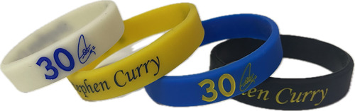 4 Pulseras Stephen Curry Nba Warriors Talla Niño