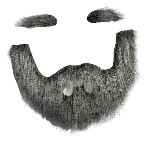 Conjunto De Cejas Y Barba Postizas, Accesorios De Gris Negro