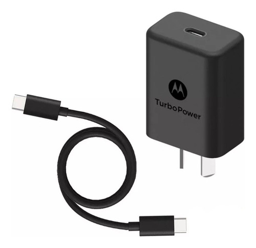 Cargador Motorola Turbo Power 30w Con Cable Tipo C A Tipo C