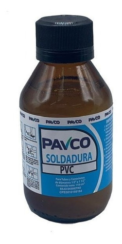 Soldadura Pvc Pavco 1/32 Ez-weld 18240 Diametros 1/2 A 1 1/2