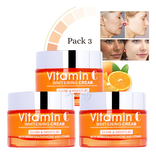 Pack 3 Crema Acido Hialuronico Vitamina C Antiarrugas