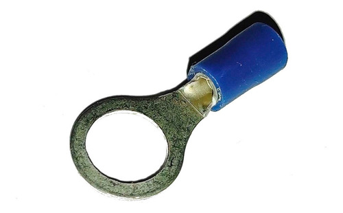 Imagen 2 de 2 de Terminal Anillo Azul M8 5/16 16-14, Pack De 50 Piezas