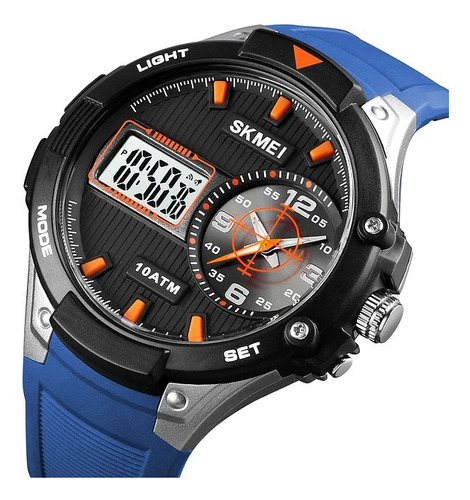 Skmei - Reloj Análogo-digital 1761bu Para Hombre Color De La Correa Azul Color Del Bisel Azul Color Del Fondo Negro