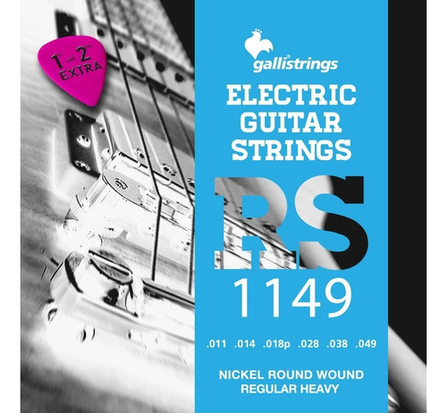 Cuerdas Guitarra Electrica 11-49 Gallistrings Doble 1 Y 2