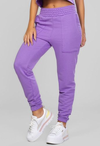 Calça Jogging Moletinho Moda Blogueira Inverno Feminina