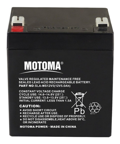 1 X Bateria Recargable 12v 5ah Motoma Selladas San Martin